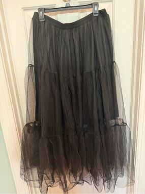 torrid Black Tiered Tulle Maxi Skirt